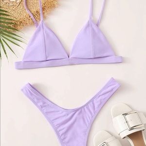 Triangle High-Cut Bikini!!! Cute purple bikini💜✨